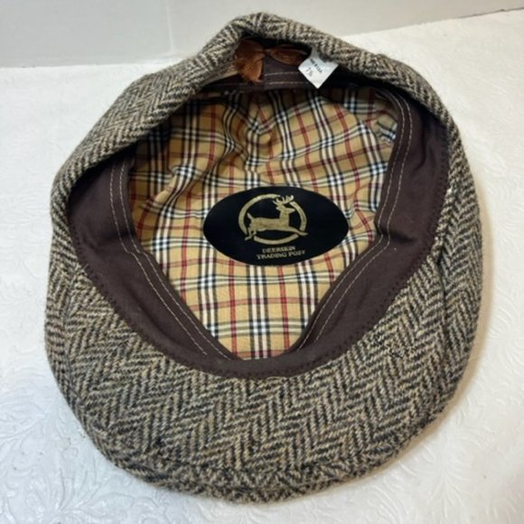 VTG Harris Tweed Flat Cap Baretta Newsboy Hand Woven Wool - Picture 5 of 8